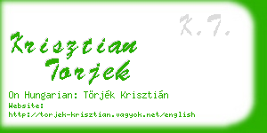 krisztian torjek business card