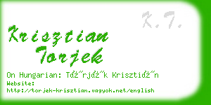 krisztian torjek business card